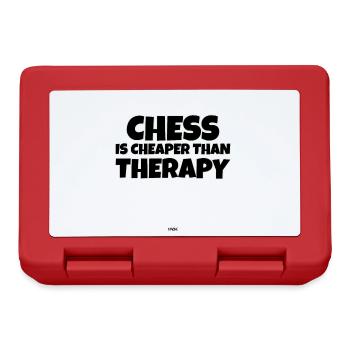 Chess is cheaper than therapy - Lunchbox - red - Front