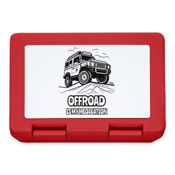 Off-road vehicle and off-road is my medicine - Lunchbox - red - Front