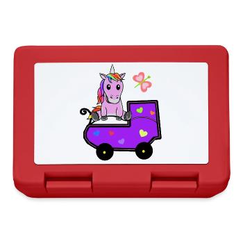 Licorne Licornes Bébé Grossesse Naissance - Boîte à goûter - rouge - Devant