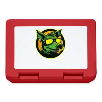Green Cool Pig: All Poop - Lunchbox - red - Front
