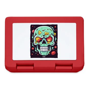 Another fantastic colorful skull - Lunchbox - red - Front