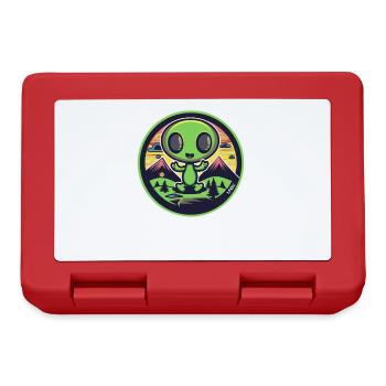 Extraterrestre mignon joyeux dans la nature - Boîte à goûter - rouge - Devant
