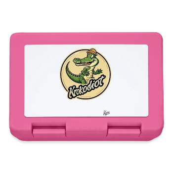 Funny Alligator: Crocodile Idiot - Lunchbox - pink - Front