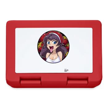 The cartoon girl who loves fruits more than anything - Lunchbox - red - Front