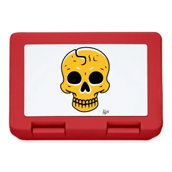 cool yellow skull - Lunchbox - red - Front