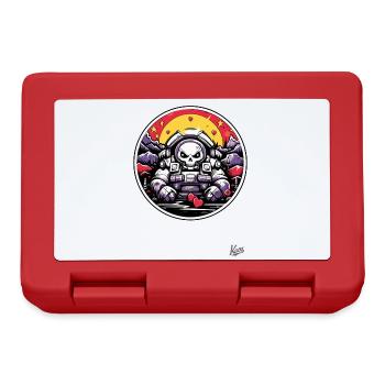 Space astronaut: skull nature and hearts - Lunchbox - red - Front