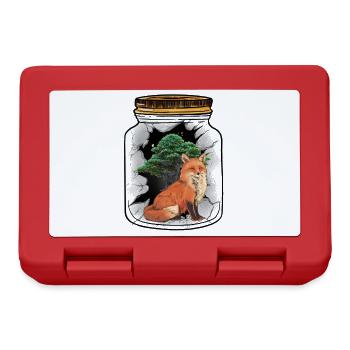 Fox, Foxes, Forest Dwellers, Tree - Lunchbox - red - Front