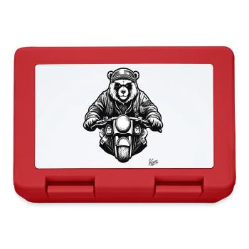 Cool Moto Biker Bear - Boîte à goûter - rouge - Devant