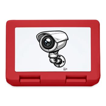 Caméra de sécurité de dessin animé : Caméras toujours visibles - Boîte à goûter - rouge - Devant