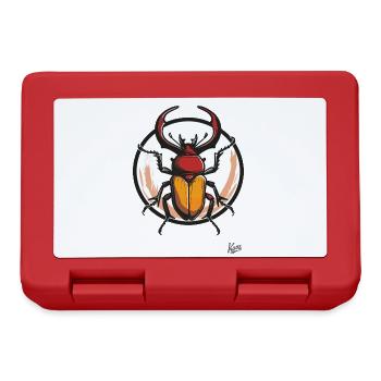 Large, fat, mighty XXL stag - Lunchbox - red - Front