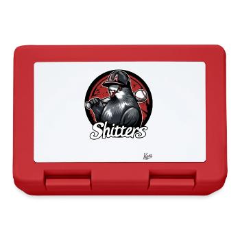 Funny parody baseball team pigeon: LA Shitters - Lunchbox - red - Front