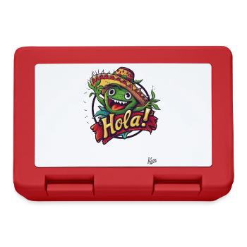 Plante heureuse avec sombrero : ¡Hola ! - Boîte à goûter - rouge - Devant