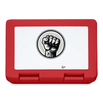 La main gauche serrée dans un poing en l’air - Boîte à goûter - rouge - Devant