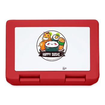 Kawaii Cute: Fun and Happy Sushi Designs - Lunchbox - red - Front