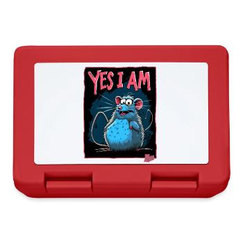 Big Merry Rat: Yes, I am! - Lunchbox - red - Front