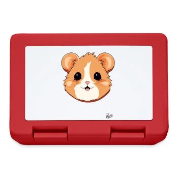 Hamster mignon - Boîte à goûter - rouge - Devant