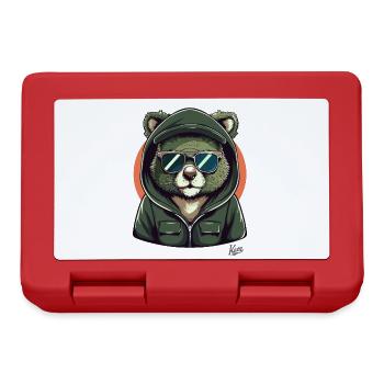 Cooler Hoodie und Sonnenbrille Koala Bär - Brotdose - Rot - Vorne
