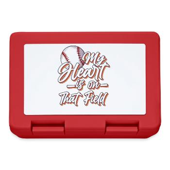 Mutter Sohn Verein Baseballoutfit Baseball Mom - Brotdose - Rot - Vorne