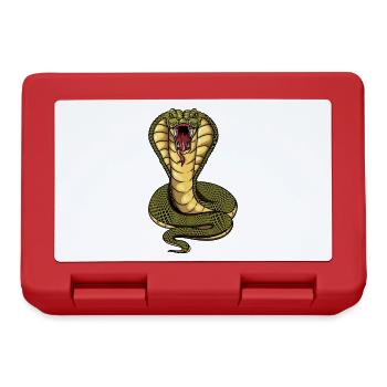 Schlange Schlangen Zucht Terrarium Giftschlange - Brotdose - Rot - Vorne