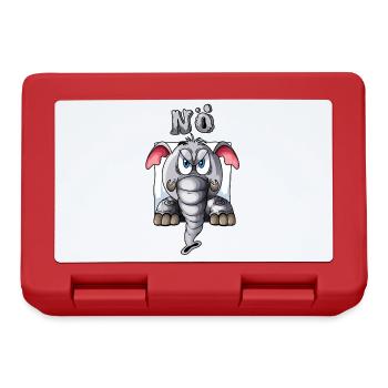 Elephant says Lower Austrian late riser lazy vacation - Lunchbox - red - Front