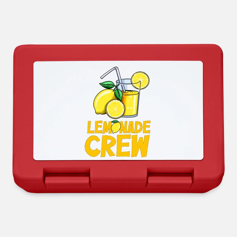 Limonade Lemonade Crew Zitronen Limo Saft Eis - Brotdose - Rot