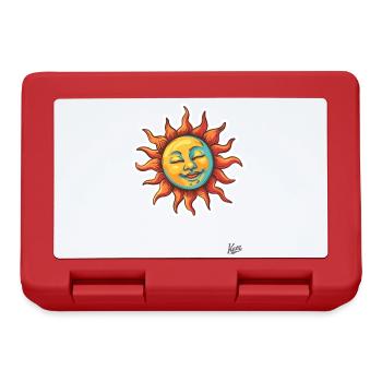 Happy, relaxed retro sun - Lunchbox - red - Front