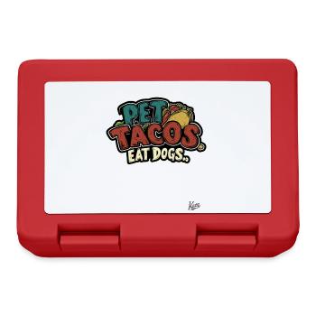 Petting tacos, eating dogs - Lunchbox - red - Front