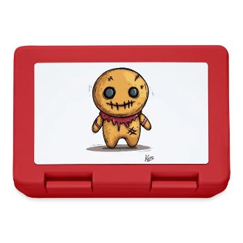 Voodoo-Puppen-Lebkuchenmann - Brotdose - Rot - Vorne