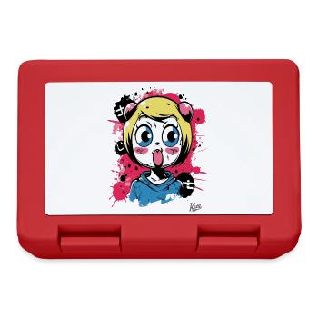 Color Explosion: The Naughty Graffiti Cat Girl - Lunchbox - red - Front