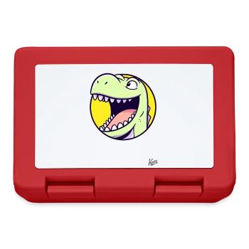 Friendly, happy dino - Lunchbox - red - Front
