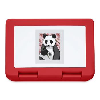Asia Panda Panda Bear Bear China Cherry Blossom Child - Lunchbox - red - Front