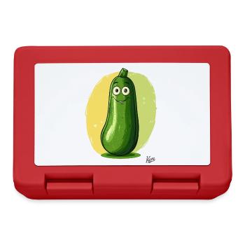 Funny, out-of-place zucchini - Lunchbox - red - Front