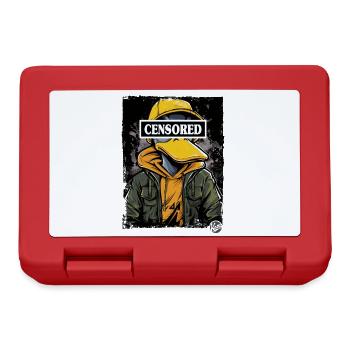 Streetwear hoodie censored duck - Lunchbox - red - Front