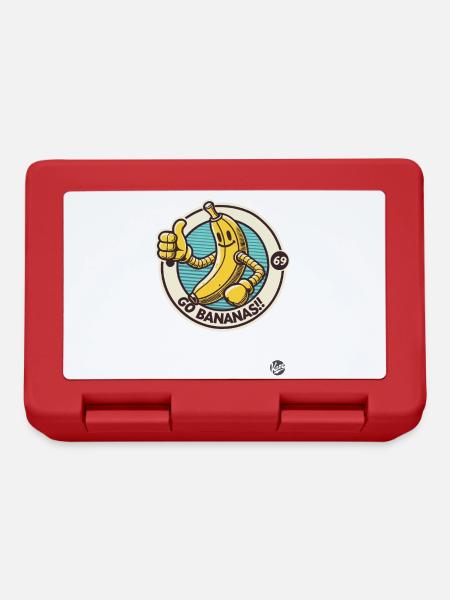 Daumen hoch Retro Cartoon Banane - Brotdose - Rot