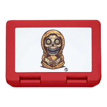 Matroschka Zombie Skelett Totenkopf - Brotdose - Rot - Vorne