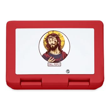 Calm Jesus says: Relax, people - Lunchbox - red - Front