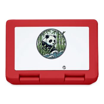 Panda dans la forêt de bambous - Boîte à goûter - rouge - Devant