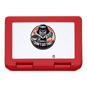 Little girl with beans, I don't eat that! - Lunchbox - red - Front