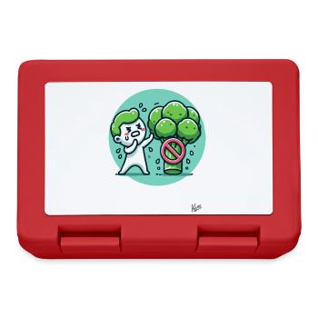Dites non au brocoli - Boîte à goûter - rouge - Devant