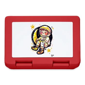 Astronaute détendu dans l’espace - Boîte à goûter - rouge - Devant