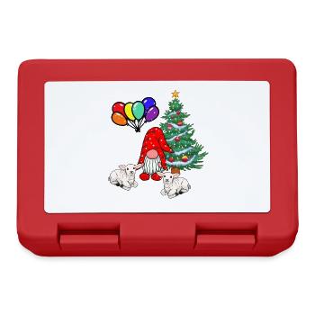 LGBT Nikolaus Weihnachtsmann - Brotdose - Rot - Vorne