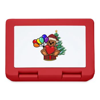 Ours en peluche Père Noël Père Noël Enfants - Boîte à goûter - rouge - Devant