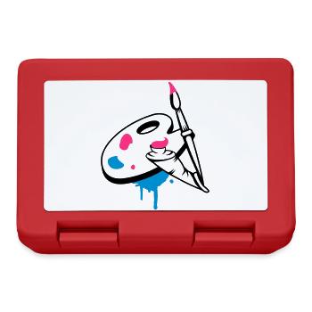 Paint brush, color and painter's palette - Lunchbox - red - Front