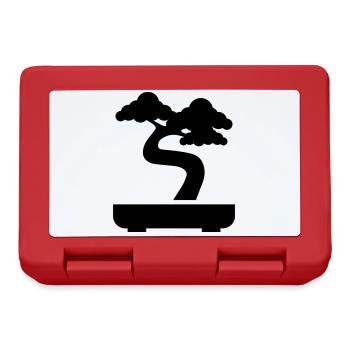 Bonsai icon Symbol - Brotdose - Rot - Vorne