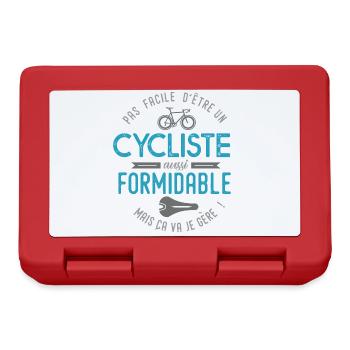 cycliste formidable vélo velo homme vélos - Boîte à goûter - rouge - Devant
