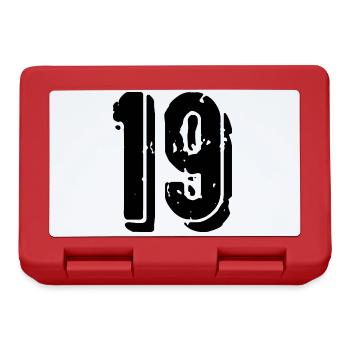 19 Zahl Trikot - Brotdose - Rot - Vorne