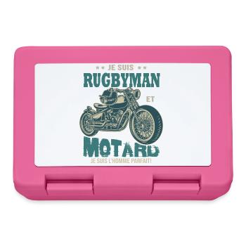 rugby motard parfait rugbyman parfait - Boîte à goûter - rose - Devant