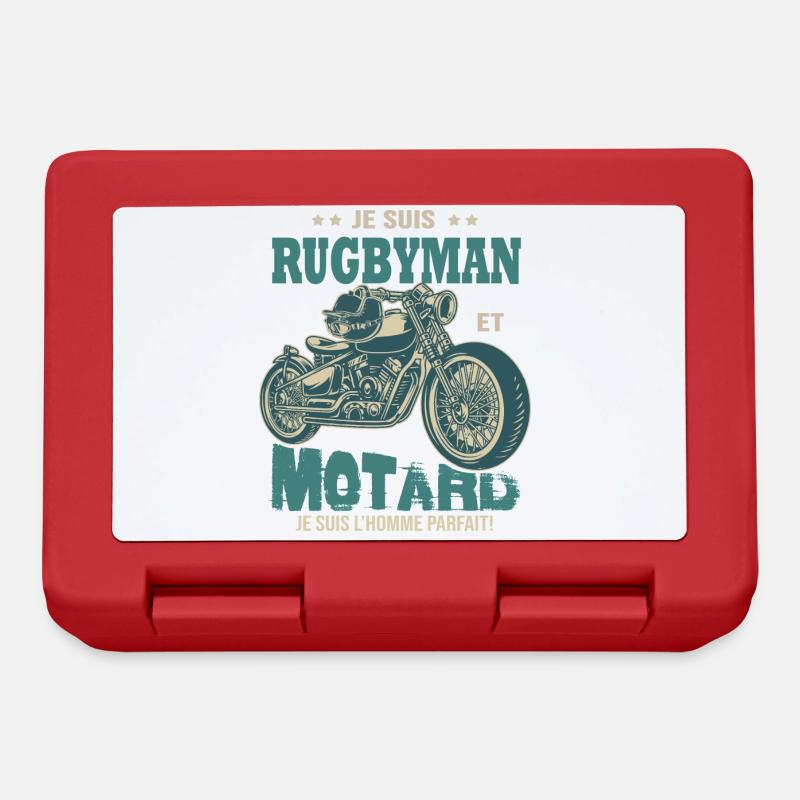 rugby motard parfait rugbyman parfait - Boîte à goûter - rouge