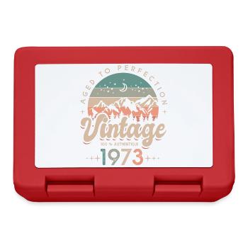 1973 Vintage anniversaire 50 ans - Boîte à goûter - rouge - Devant