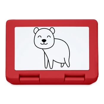 Bear Comic - Lunchbox - red - Front